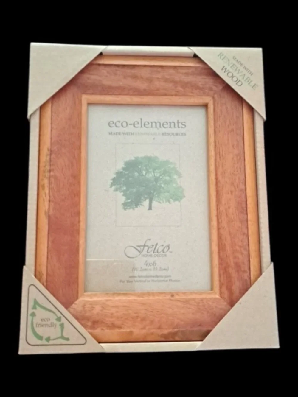 Fetco Wooden Picture Frames in Natural Brown (Set of 3) - Picture 2 of 6